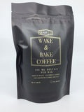 GramCo's Wake & Bake Delta 8 Coffee. 8 ounce bag of coffee with 500 mg of Delta 8.  Approximately 25 servings of coffee (8 fl. oz.) with 20-25 mg of Delta 8 per cup of coffee. Must brew (Not Instant Coffee).